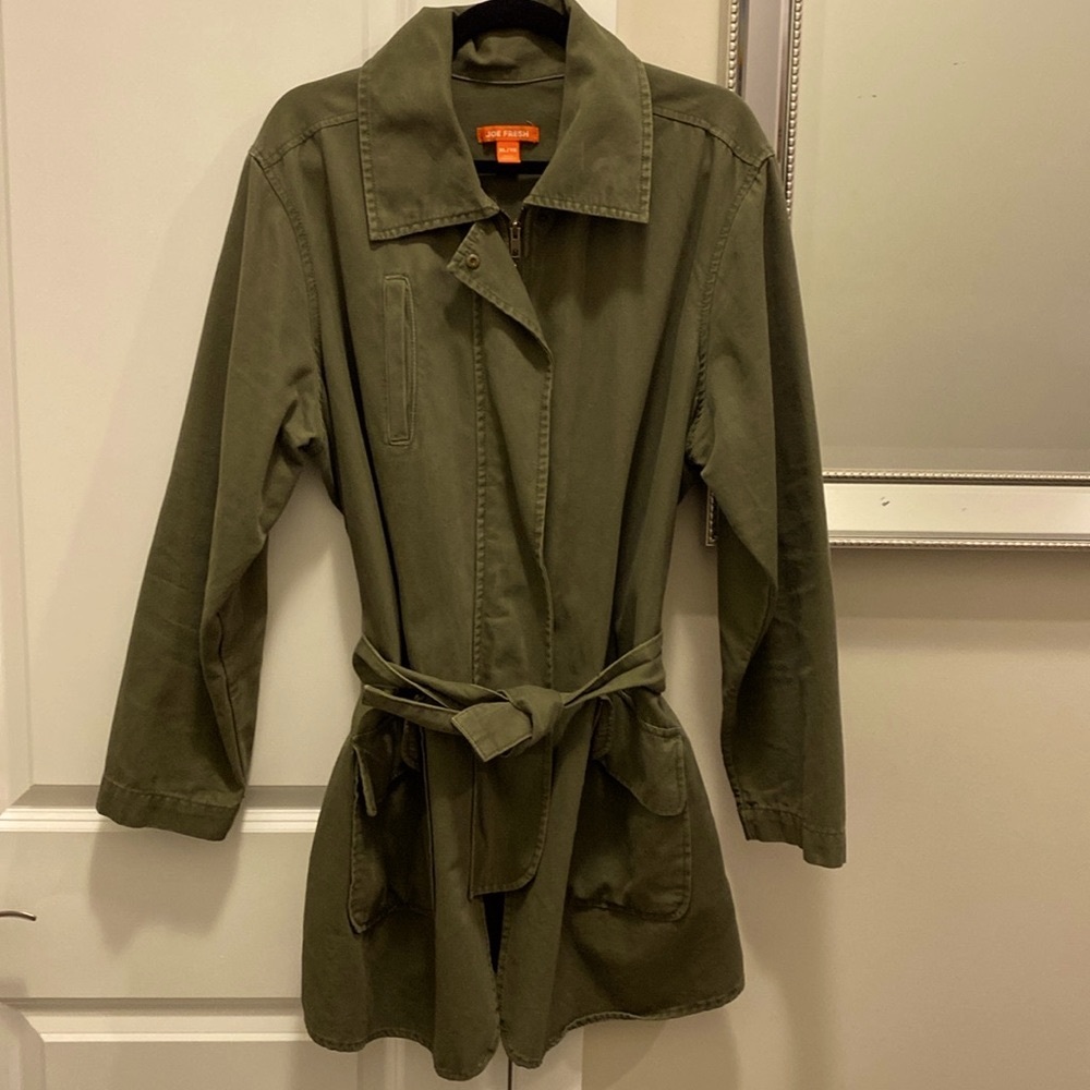 Olive Utility Jacket for Women - Picture 2 of 10